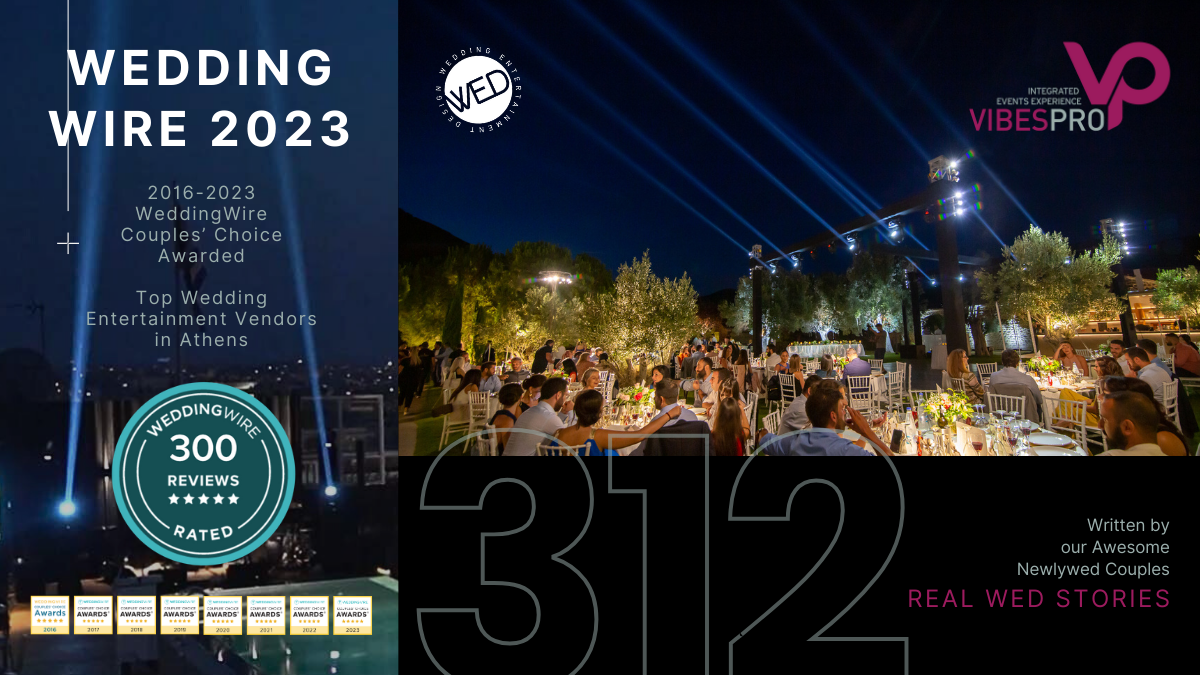16 Οκτωβρίου 2023 | Φτάσαμε τον απίστευτο στόχο των 300 Αληθινών Κριτικών στο Wedding Wire.
